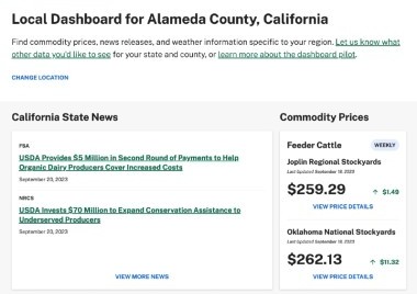 farmers.gov grab image of the local data dashboard